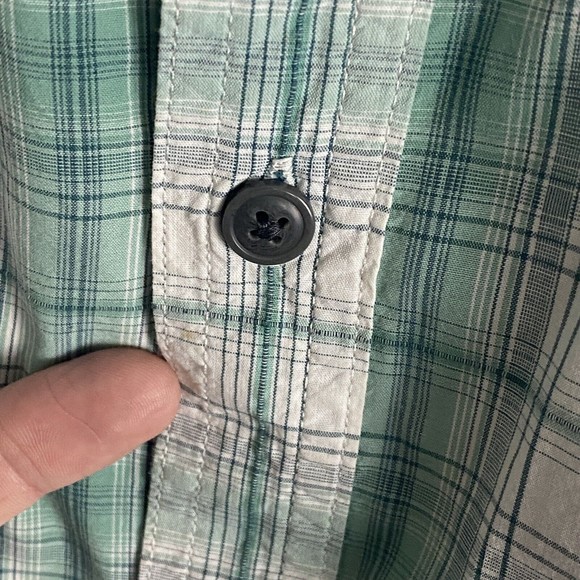 CROFT BARROW QUICK DRY Mens Green Plaid Fishing Short Sleeve Shirt Size XXL - Picture 5 of 9